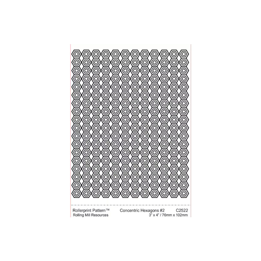 Teksturpapir - Concantric Hexagons